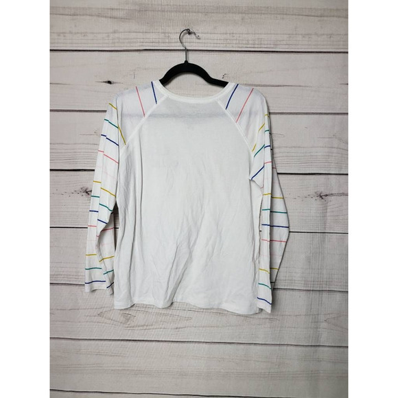 Arizona Girls Weekend Crew T Shirt Long Raglan Sleeve White Stripe Plus 20.5 2XL - Picture 2 of 5